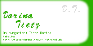 dorina tietz business card